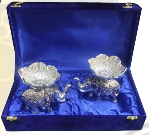 2 Elephant Bowl Set for Festive Serving and Decorative Display, Premium Gift Item for Hampers, Home Use and Elegant Special Occasion Presentation